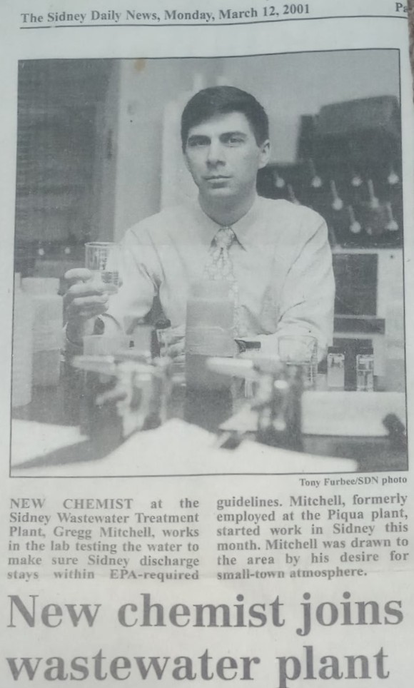 Dad's hiring newspaper clipping